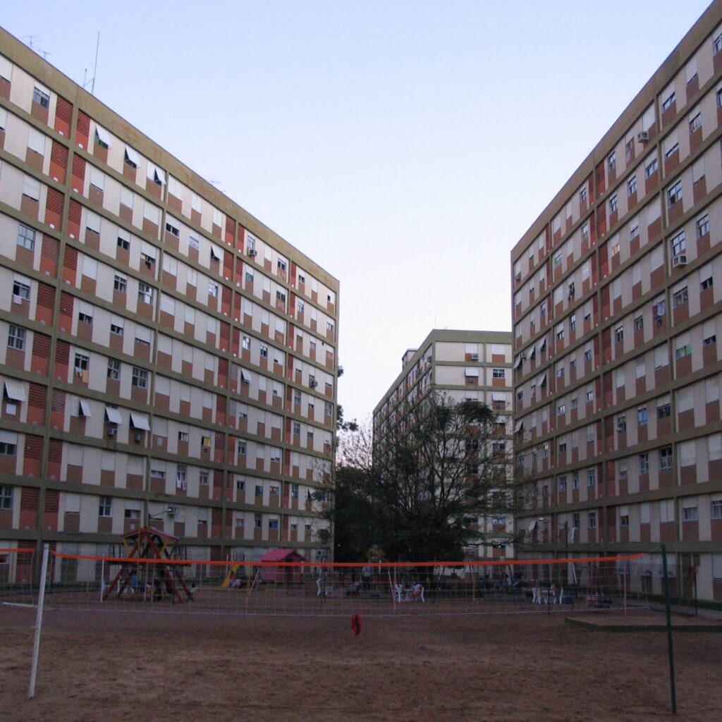 Image of 3 Apartment Buildings in the city of Porto Alegre, Brazil AKA "Blocos JB" circa 2004